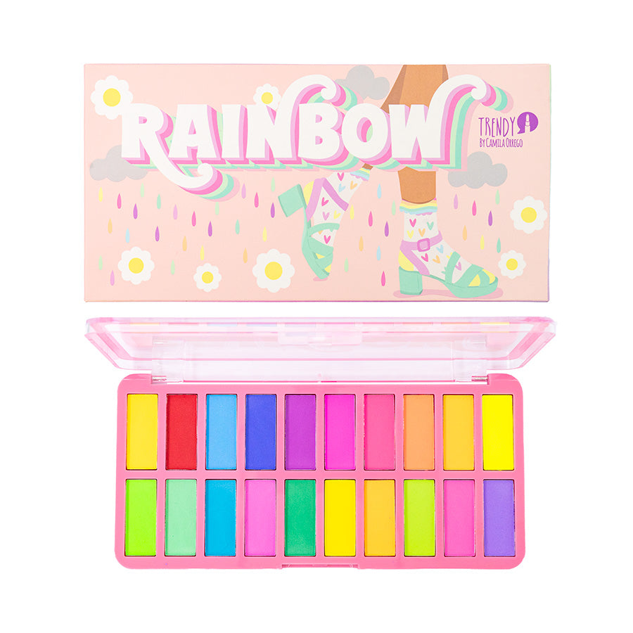 🎨 Paleta de Sombras Neón Rainbow – Trendy