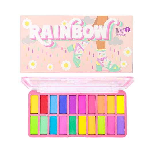 🎨 Paleta de Sombras Neón Rainbow – Trendy